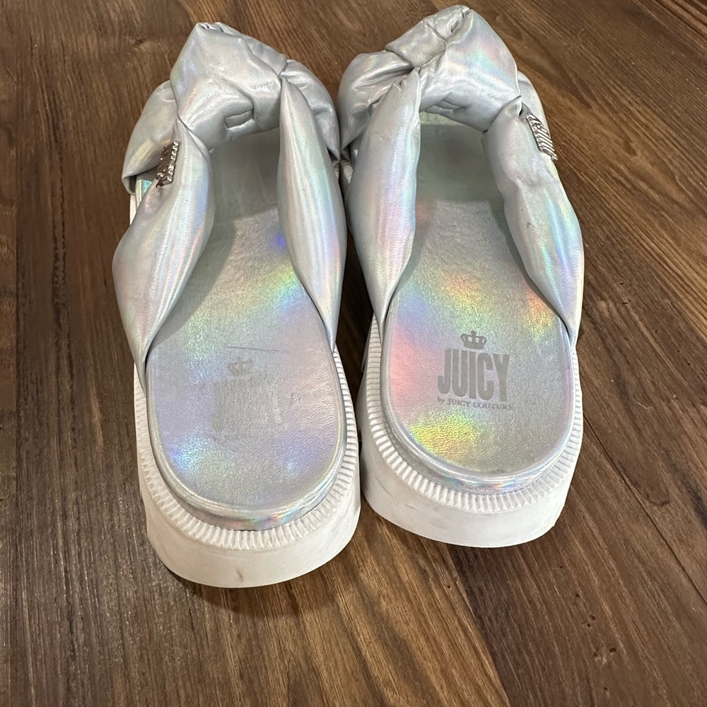Juicy Couture J-Unicorn Holographic Platform Slides Women’s Size 10 - Picture 4 of 6